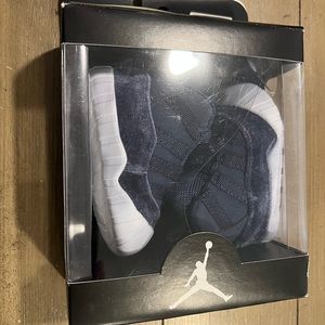 Jordan 11 midnight navy crib booties 2c BRAND NEW